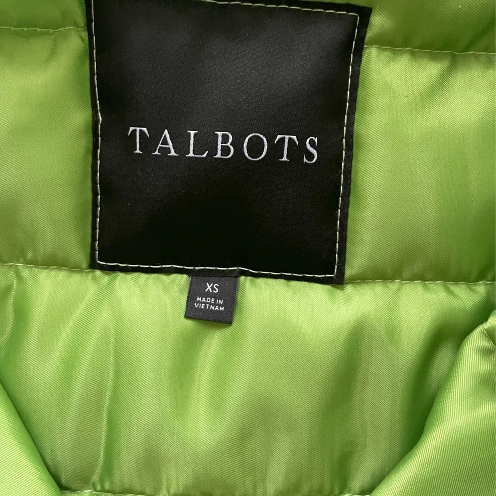 ✨HP✨ NWT Talbot’s Lime Green Quilted Button Up Jacket Sz XS - Picture 5 of 9